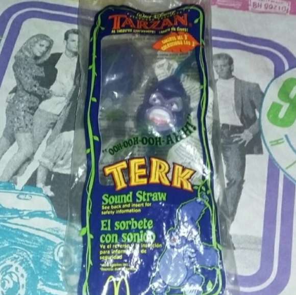 New 1999 Disney Tarzan Terk McDonalds Drink Straw - Picture 1 of 3